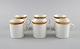 Seks Rosenthal Berlin kaffekopper i porcelæn med guldkant. Midt 1900-tallet.
