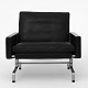 Roxy Klassik presents: Poul KjærholmPK 31/1 - Easy chair in black patinated leather on a steel frame.2 pcs. ...