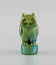 Zsolnay owl in glazed ceramics. Beautiful eosin glaze. Late 20th century.
