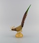 Stor Murano skulptur i mundblæst kunstglas. Eksotisk fugl. 1960