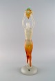 Large and rare Murano sculpture in mouth-blown art glass. Woman with grapes. 
1960s.
