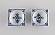 To antikke Meissen Løgmønstret saltkar i håndmalet porcelæn. Ca. 1900.
