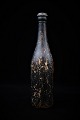 K&Co. presents: Decorative, old Swedish "bottle" in carved wood with old black paint. H:31cm.
