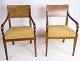 Armchairs, mahogany, empire, marquetry, 1920