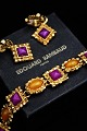 Franske vintage smykker fra 80érne fra Edouard Rambaud , halskæde og 
ørenringe....