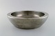 Astrid Fog for Just Andersen. Large modernist pewter bowl. Clean design, mid 
20th century.
