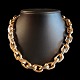 A heavy necklace of 14k gold, w. 11,5  mm