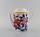 Porcelaine de Paris. "Aurore Tropicale". Kaffekande i porcelæn dekoreret med 
blomster, granatæbler og bambus. 1980