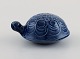Lisa Larson for Gustavsberg. Turtle in glazed stoneware. Beautiful glaze in 
shades of blue. 1970s.
