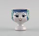 Bjørn Wiinblad (1918-2006), Denmark. Small jug in hand-painted ceramics modeled 
with woman