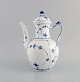 Antique Royal Copenhagen Blue Fluted Plain coffee pot. Model number 1/48. Early 
20th century.
