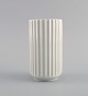 Early Lyngby porcelain vase with fluted body. Mid 20th century.

