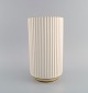Early Lyngby porcelain vase with gold decoration. Dated 1936-1940.
