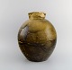 Svend Hammershøi for Kähler, HAK. Large vase in glazed stoneware. Beautiful 
yellow uranium glaze. 1930s/40s.
