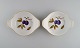 Royal Worcester, England. A pair of Evesham porcelain serving bowls decorated 
with fruits and gold rim. 1960/70s.
