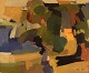 Sven Lignell. Swedish artist born 1927. Oil on canvas. Modernist landscape. 
1960