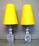 L'Art presents: Bjørn Wiinblad (1918-2006), Denmark. Two colossal unique floor lamps in blue-glazed ceramics, ...