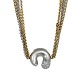 Ole Lynggaard; Necklace with "the optimist" clasp of 14k white gold set with 
diamonds