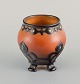 Ipsens Denmark. Art Nouveau jar in hand-painted glazed ceramic.