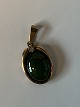 Pendants/Charms in 14 carat gold with brilliant and jade
Stamped 585
Height 27.31 mm
