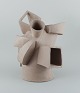 Christina Muff, Danish contemporary ceramicist (b. 1971).
Unique monumental cubist sculpture in raw, unglazed clay.