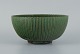 Arne Bang, ceramic bowl in fluted design, glaze in shades of green
Model No. 123.
