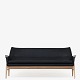 Ib Kofod-Larsen / Matzform'Wing' sofa i sort læder med ...