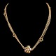 Ole Lynggaard, Charlotte Lynggaard; Necklace of 14k gold with a diamond