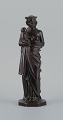 Johan G. C. Galster (1910-1997)  dansk skulptør, bronzefigur af Jomfru Marie og 
barn.