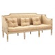 Gustaviansk sofabænk dekoreret med bl.a. stiliseret ...