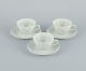 Friedl Holzer-Kjellberg (1905-1993) for Arabia. Three sets of Arabia mocha cups 
and saucers in rice porcelain.