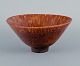Carl Harry Ståhlane (1920-1990) for Rörstrand, ceramic bowl in brown and orange 
tones.