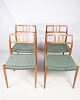 Set of four dining chairs, Model 79, Niels O. Møller, J.L. Møller Furniture 
Factory, 1960
Great condition
