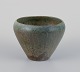 Carl Harry Stålhane for Rörstrand, Sweden, miniature ceramic bowl with glaze in 
green-blue shades.
