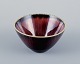 Carl Harry Stålhane for Rörstrand, small ceramic bowl with glaze in shades of 
brown.