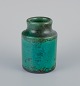 Hans Hedberg for Biot, France, unique ceramic vase with speckled green glaze.