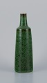 Carl Harry Stålhane for Rörstrand, ceramic vase in green speckled glaze.
