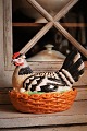 K&Co. presents: Antique 1800s egg bowl in bisquit with a hen on the lid...