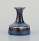 Stig Lindberg (1916-1982), Gustavsberg - Studio Hand, miniature vase
med glasur i blå og brune toner.