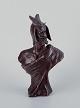 Giuseppe Moretti (1857-1935), italiensk skulptør, buste i bruneret massiv bronze 
forestillende Mephistopheles fra Goethes Faust.