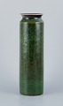 Carl Harry Stålhane for Rörstrand, large ceramic vase with glaze in green tones.