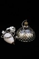 K&Co. presents: Original 1800s ceiling lamp with lampshade in waffled Mercury glass silver...