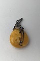 Sterling Silver Pendant with Amber