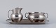 L'Art presents: Just Andersen, creamer and sugar bowl on tray in pewter.