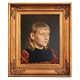 Aabenraa Antikvitetshandel presents: Michael Ancher, 1849-1927, oil on plate. Portrait of a girl. Signed M. ...