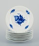 Royal Copenhagen Blue Flower Braided, a set of eight plates.