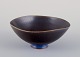 Berndt Friberg for Gustavsberg, Sweden. Unique Studiohand ceramic bowl with 
glaze in blue-green tones.