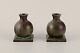 GAB, Sweden. A pair of Art Deco solid bronze candle holders.