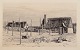 Carl Bloch (1834–1890). Radering af siddende fisker med stråtækte huse i 
baggrund.