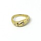 Ring in 14k gold set with diamonds